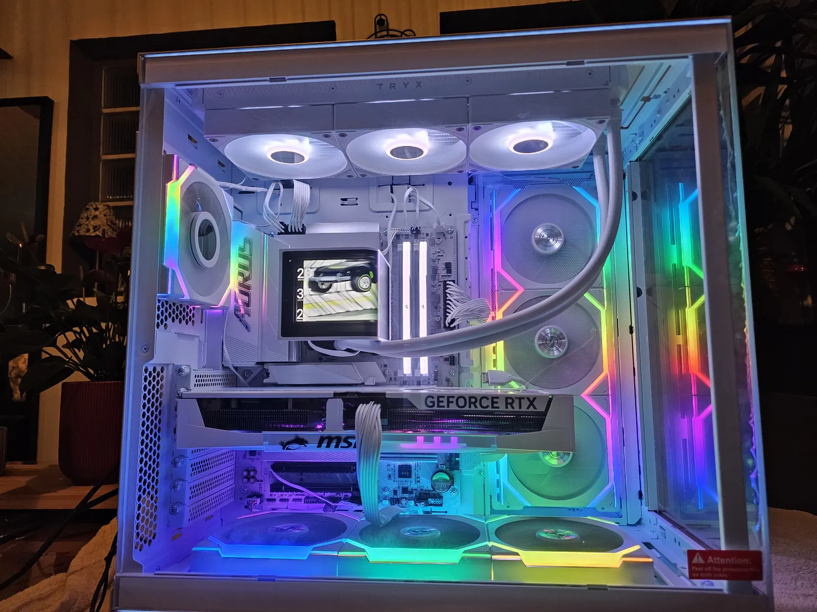 PC gamer blanc sur mesure avec watercooling et GeForce RTX